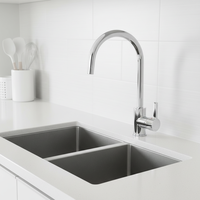 Robinet mélangeur de cuisine en laiton chromé 59-1, nouveau style contemporain, design d'usine, pour évier de cuisine