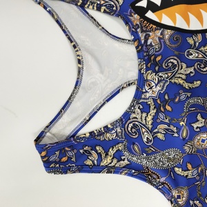 Ensemble de <span class=keywords><strong>sous</strong></span>-vêtements de sport de tous les jours pour femmes Sexy Sports Shark Print Matching Couples Confortable Boyshort Style avec Logo sur la taille - Product Image 4