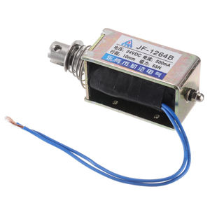 DC 24V 55N 10mm İnme çekme itme tipi açık çerçeve Solenoid Electromagnet doğrusal hareket JF-1264B - Product Image 5