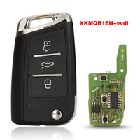 Control Remoto Universal Xhorse Vvdi 100% Original para Llave Transpondedor Plegable Estilo V-W MQB de 3 Botones XKMQB1en