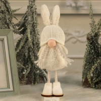 Boneka Peri Natal Gadis Imut dengan Telinga Kelinci, Berdiri, Peri Kerdil, Hiasan Dekoratif