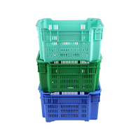 Conteneurs en plastique empilables, recyclables, écologiques, ventilés, résistants, pour le stockage des fruits et légumes, GAHH