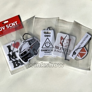 Carte parfumée longue durée toutes senteurs, papier d'emballage imprimé avec logo de voiture, désodorisant personnalisé pour cadeau - Product Image 3