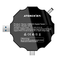 UD18 ATORCH DC5.5 Voltmeter Digital Amperimetro Pengukur Tegangan Arus Amperemeter Detektor Pengisi Daya Power Bank Penguji Usb D431