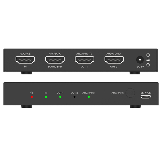 18Gbps for ARC EARC Audio Adapter Amplifier Soundbar Speaker with 7.1 Channel HDR Support and Metal Enclosure for TV