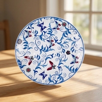 Nouvelle assiette de service jetable en plastique écologique de 8 pouces pour restaurant avec motif personnalisé