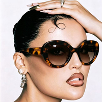 Lunettes de soleil carrées en acétate poli européen américain vintage surdimensionné pour hommes femmes CR39 UV400