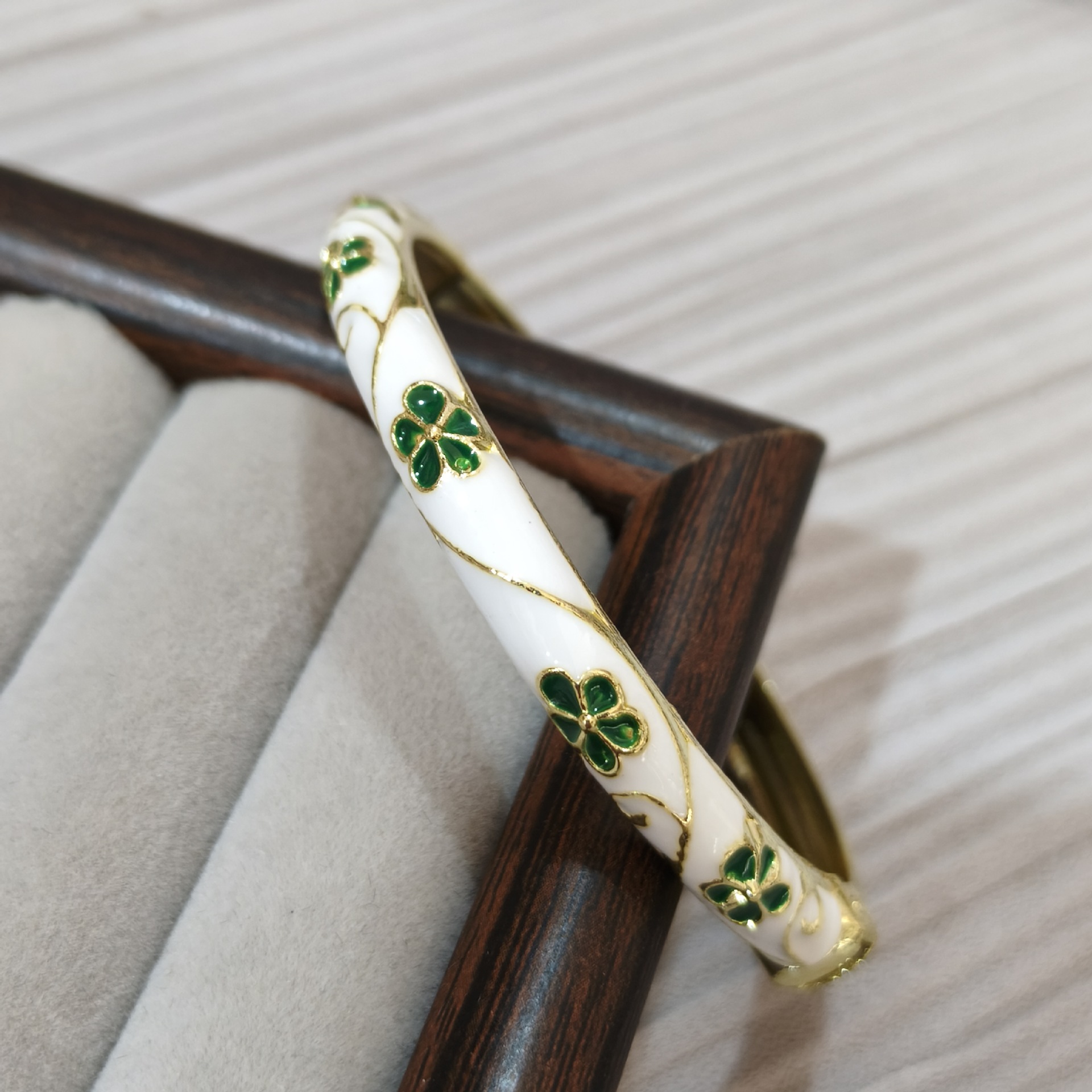 White with transparent green