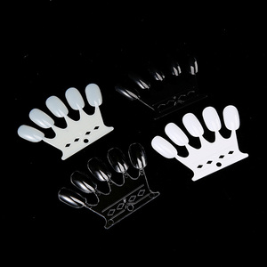 10 piezas de tarjetas de contraste para uñas con diseño de corona, 5 colores (rosa y negro), para exhibición y práctica de puntas de uñas - Product Image 3
