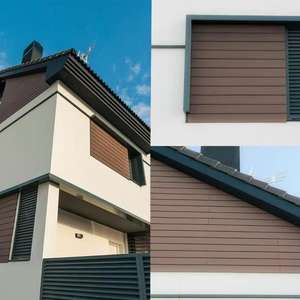 Panneaux muraux WPC modernes, imperméables et résistants à l'humidité, revêtement mural composite WPC pour extérieur - Product Image 2