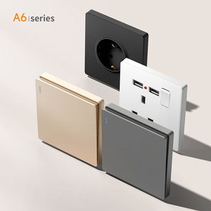 Phổ tiêu chuẩn chất lượng cao điều khiển ánh sáng Acrylic bảng điều khiển nhà điện tường chuyển đổi đôi cực 250V Max. New thiết kế - Product Image 1