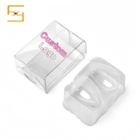 Boîte d'emballage éponge en plastique transparent de fournisseurs chinois boîte-cadeau de cosmétiques en papier d'art avec gaufrage pour l'affichage de produits de beauté