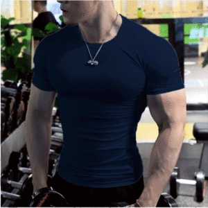 T-shirts d'été décontractés de sport à manches courtes grande taille pour hommes OEM/ODM Liu Ming, personnalisables avec logo, coupe ajustée, à prix abordable - Product Image 5
