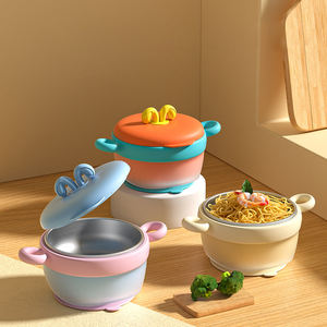 Vente en gros de bol d'alimentation pour bébé à succion pour mélanger les aliments ensemble de bols d'entraînement pour bébé en <span class=keywords><strong>plastique</strong></span> écologique - Product Image 1