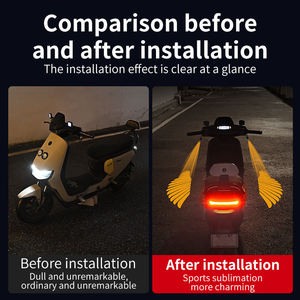 Lámpara de Seguridad para Motocicletas con Proyección Láser, Indicador LED Anticollisión, Luz Trasera de Freno, Nueva Señal de Giro - Product Image 3