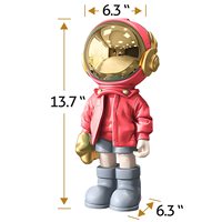 Statues d'astronaute personnalisées Spaceman Sculpture en résine Arts enfant cadeaux Figurine en or ornement décor de chambre