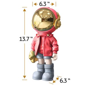 Statue di astronauti personalizzate scultura di astronauta arti in resina regali per bambini Figurine d'oro ornamento decorazione della stanza - Product Image 2
