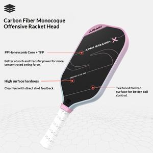 ไม้พายพิคเคิลบอล GEN4 Inner Core Pick Racket Clapper T700 คาร์บอนไฟเบอร์ APEX BREAKER X ขนาด 45x25 ซม. สีดำ/แดง/น้ำเงิน - Product Image 4