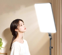 Lampe de remplissage LED professionnelle de 12 pouces avec support à base ronde pour le streaming en direct et la photographie culinaire