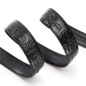 पुरुषों की उच्च-अंत मगरमच्छ चमड़े की बेल्ट व्यवसाय कस्टम लंबाई के लिए आकस्मिक स्वचालित मिश्र धातु - Product Image 5