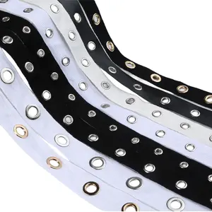 Garment Accessories Cotton Tape Metal Eyelet Fabric Ribbon Trim Tape