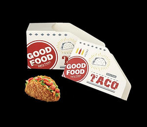 Boîte de papier alimentaire mexicaine jetable de restaurant de logo personnalisé boîte de conteneur d'emballage de taco plateau à emporter - Product Image 2