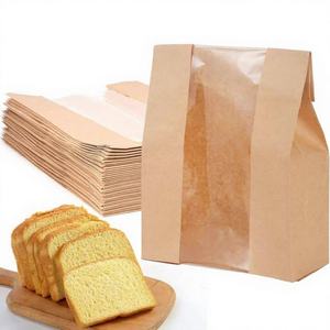 ถุงกระดาษคราฟท์แบบซิปล็อค ทำมือ ปรับแต่งได้ สำหรับใส่อาหารอบ อาหารเช้า อาหารกลางวัน ขนาด 35x21x9 ซม. มีหน้าต่าง - Product Image 1