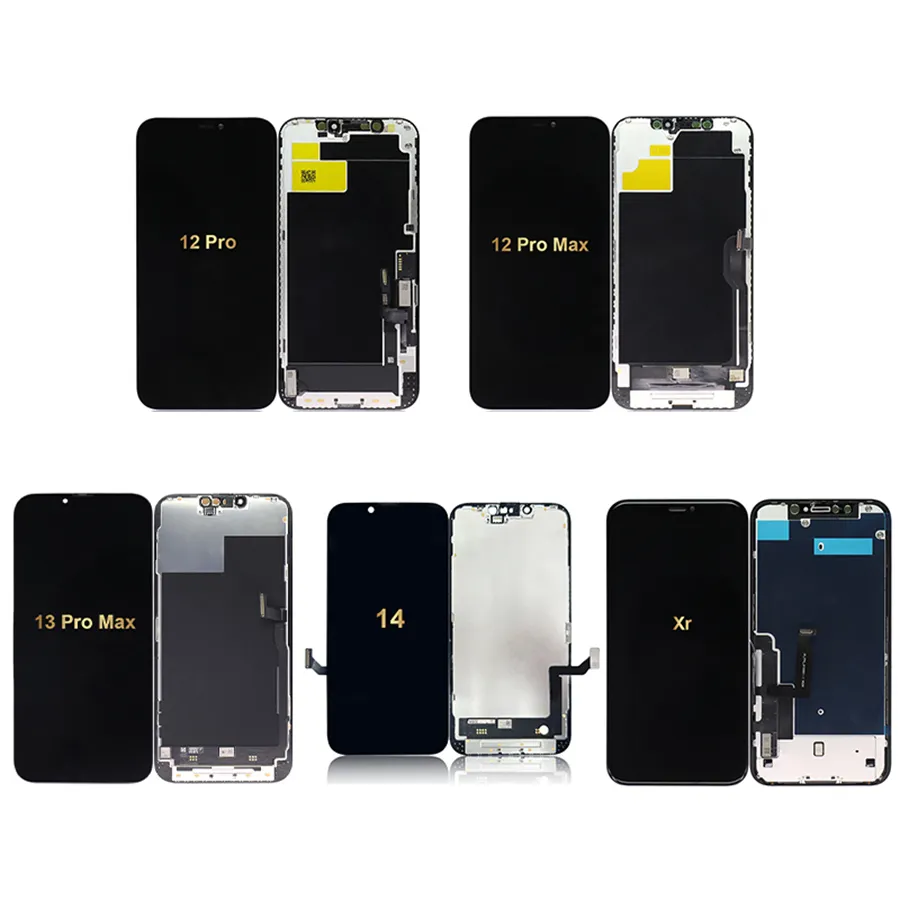 Orijinal cep telefonu LCD iPhone 4 4s 5 5s 5c 6 6s 7 8 artı 11 12 13 14 Pro Max Mini X XR XS MAX yedek ekran