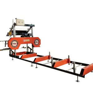 HAWK Thương Hiệu Sawmill Ban Nhạc Di Động Đã Thấy Mill Máy 31 "Log Sawmill Bandsaw Saw Mill Với 7.5Kw Động Cơ Điện Để Bán