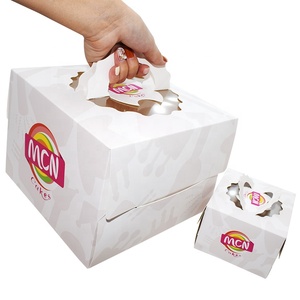 Wholesale Custom <strong>Transparent</strong> 6 8 10 12 Inch <strong>Cake</strong> <strong>Box</strong> with Window Luxury Cupcake Pastry Bakery Paper Packaging <strong>Box</strong> with Handle - Product Image 6