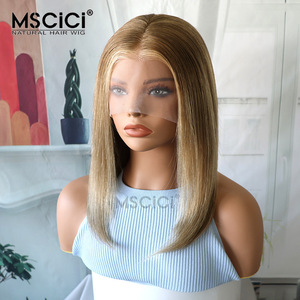 Parrucca 13x6 HD con pizzo trasparente, capelli umani birmani lisci, biondo platino con radici, fornitore all'ingrosso, 100% capelli umani - Product Image 2