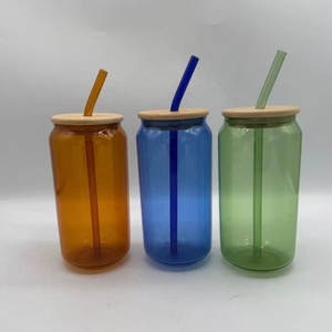 Vente en gros : Verres en verre de 20 oz au design unique, avec couvercle en bambou et paille, en verre sodalime, pour <span class=keywords><strong>café</strong></span>, cadeau d'anniversaire pour <span class=keywords><strong>maman</strong></span> - Product Image 2