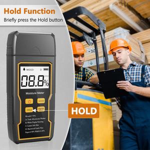 Proveedor de fábrica Materiales de construcción Probador de contenido de humedad Detector de humedad de papel con medidor de humedad de pared LCD grande - Product Image 5