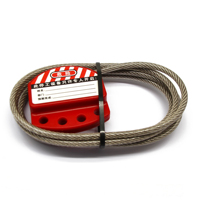 BD-8416 6mm Durchmesser Vinyl-beschichtet Einstellbare Kabel Lockout-Gerät mit Custom ize Edelstahl-Kabel