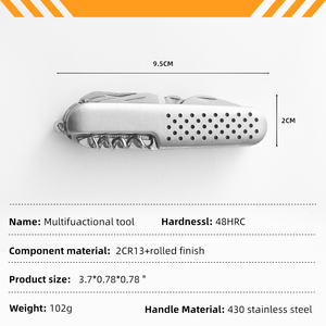 2CR13 Thép Đa Chức Năng Gấp Công Cụ Cắm Trại Ngoài Trời Survival Pocket Dao Đa Công Cụ - Product Image 6