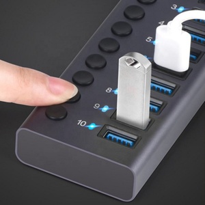 Hub USB 3.0 de 10 Puertos, 5Gbps, de Aluminio, con Interruptor Individual de Encendido/Apagado para PC, Laptops, MacBook Pro, Air, <span class=keywords><strong>iMac</strong></span>, iPad - Product Image 6