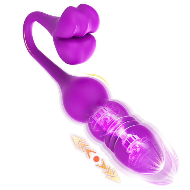 Thrusting Anal Butt Plug Dildo for Men & Women
