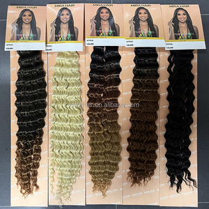 <span class=keywords><strong>Extensiones</strong></span> de Cabello Sintético Mira Deep Wave al por Mayor, Rizos de Agua, Trenzas de Ganchillo, Cabello <span class=keywords><strong>a</strong></span> Granel, Estilo Boho Twist Ombre, Fácil de Instalar - Product Image 3
