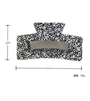 Pince à Cheveux Carrée Grande Taille Personnalisable en Acétate de Cellulose Écologique, Motif Animal Rétro, Idéale pour Chignon et Soirées – Vente en Gros