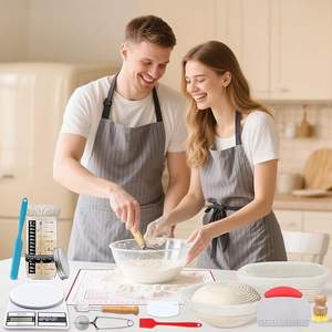 Venta caliente <span class=keywords><strong>Benetton</strong></span> Bread Proofing Kit de cesta para hornear OEM Sourdough Bolsas de papel Suministros con espátula de silicona - Product Image 1