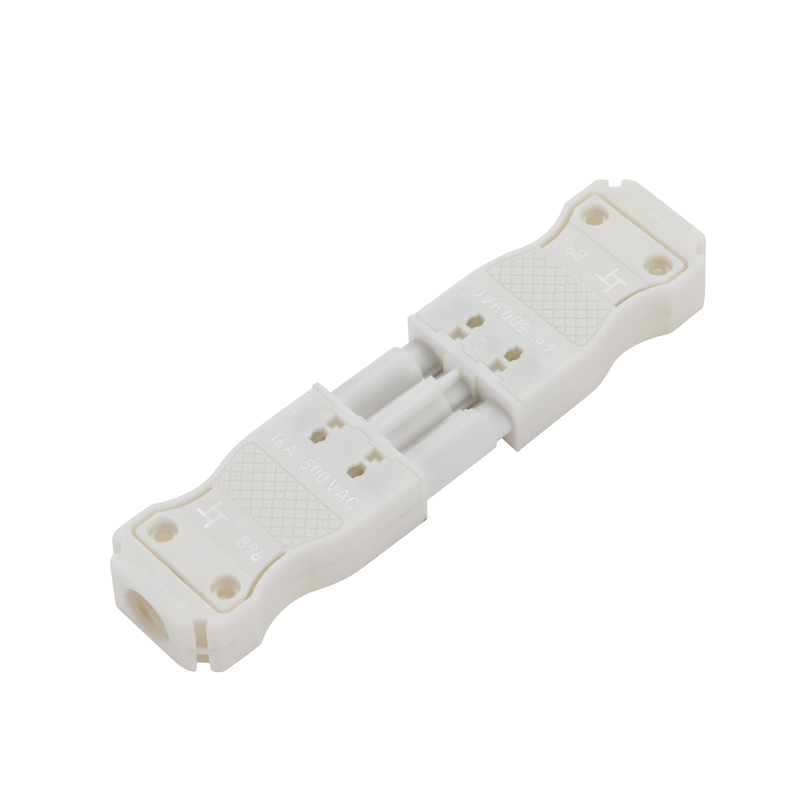3 Pin Plug Flat Connectors White