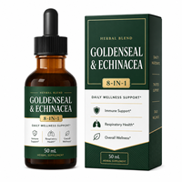 Gotas de Equinácea y Goldenseal de Alta Potencia con Vitamina C y Zinc para Apoyo a la Salud Respiratoria, Venta al Por Mayor OEM
