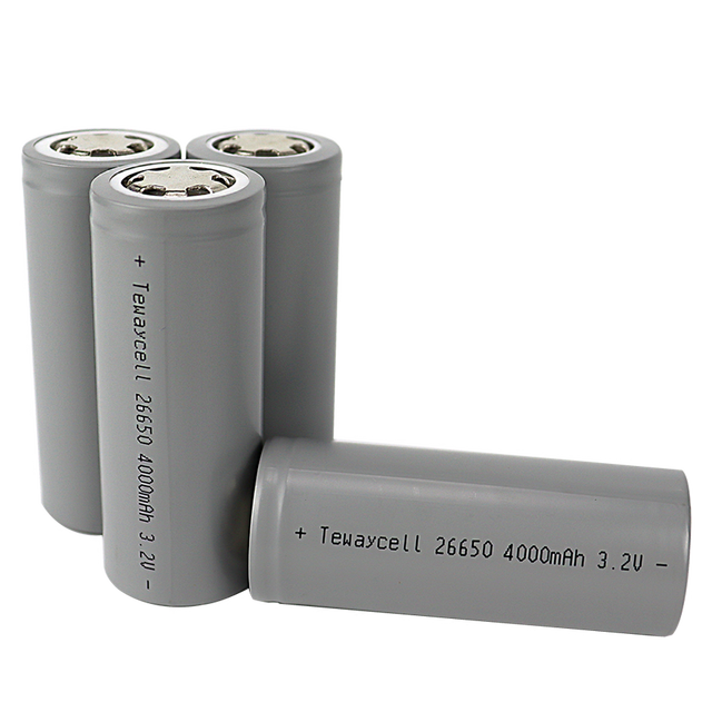 Tewaycell Rechargeable Lithium Ion NMC Battery 26650 3.2V 4000mAh CE Certified 1000 Cycles Cell for Electric Scooter