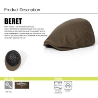Custom Classic Cotton Unisex Ivy Newsboy Cap Hat Beret England Visor Big Head Cap Driver Flat Cap