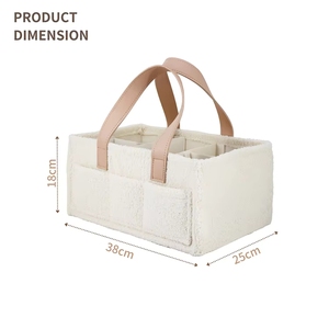 Хит продаж: Органайзер для детских подгузников из плюша и фетра, корзина для хранения детских принадлежностей, товары для новорожденных - Product Image 4