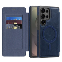 Étui à rabat en cuir PU de qualité supérieure pour Samsung 25 Ultra / 24 Plus avec charge magnétique sans fil et fente pour cartes, étui antichoc