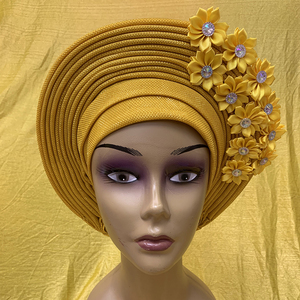 Sinya 2022 Orange Phụ Nữ Turban Nắp Ca-pô Hat Pha Lê Turban Hat Ma Thuật Rhinestone New Boho Lady Đảng, Đám Cưới Đã Sẵn Sàng Để Mặc 12 Cái - Product Image 4