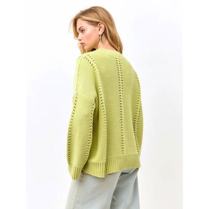 Suéter de Punto Holgado y Elegante para Mujer, Cuello Redondo, Informal, Suave, Cálido, Acogedor y Versátil, Novedad de Principios de Otoño de 2025 - Product Image 5