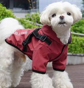 Ropa de moda para mascotas arnés chaqueta de lluvia tiras reflectantes cachorro Sudadera con capucha transpirable impermeable para perros - Product Image 3