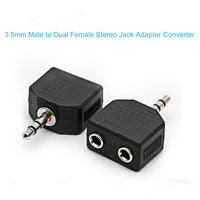 3.5mm Casque Y Splitter 3.5mm Mâle vers Double Femelle Stéréo Jack Adaptateur Convertisseur